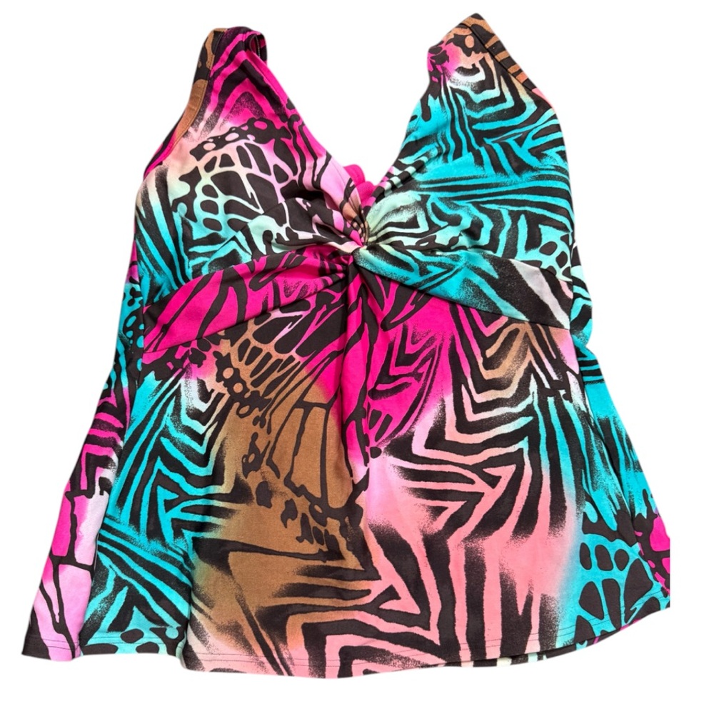 Sunsets Zebra Print Swimsuit Set 34D/M